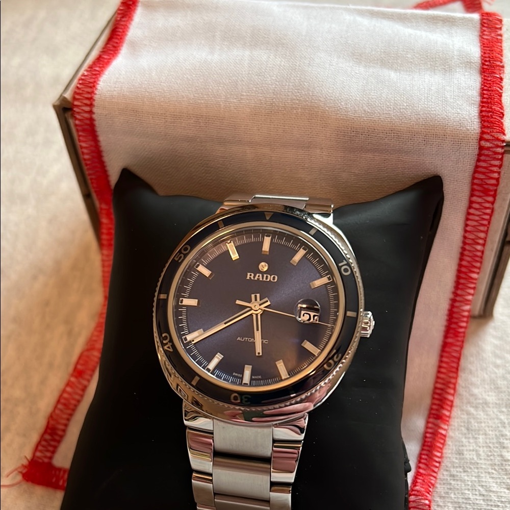 Rado Blue Dial Silver Band Watch